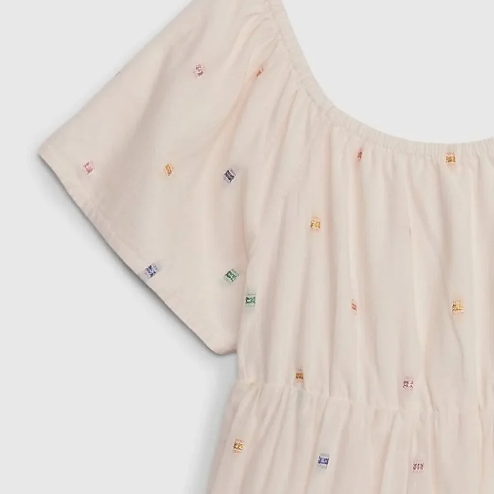 Toddler‎ Shiny Embroidered Tiered Dress